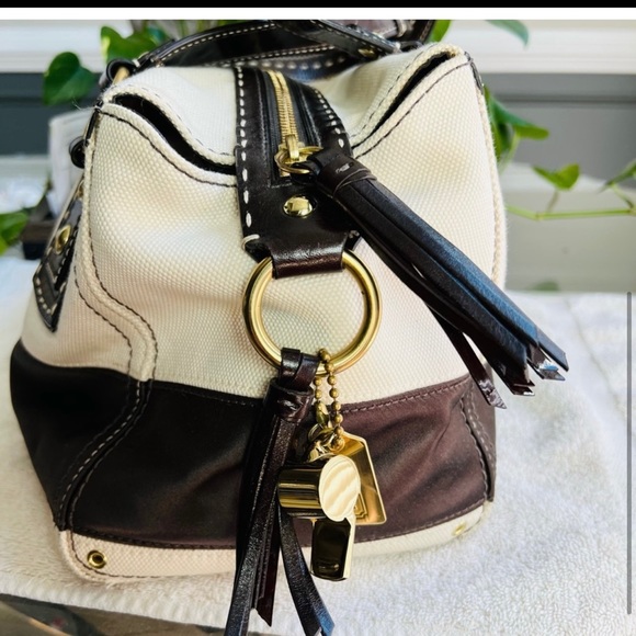 Brown and Cream Coach Bag - Picture 5 of 6